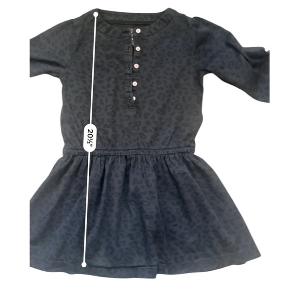 Carter’s casual twirl bodysuit dress Girl 4T midnight leopard print front button - Picture 8 of 12